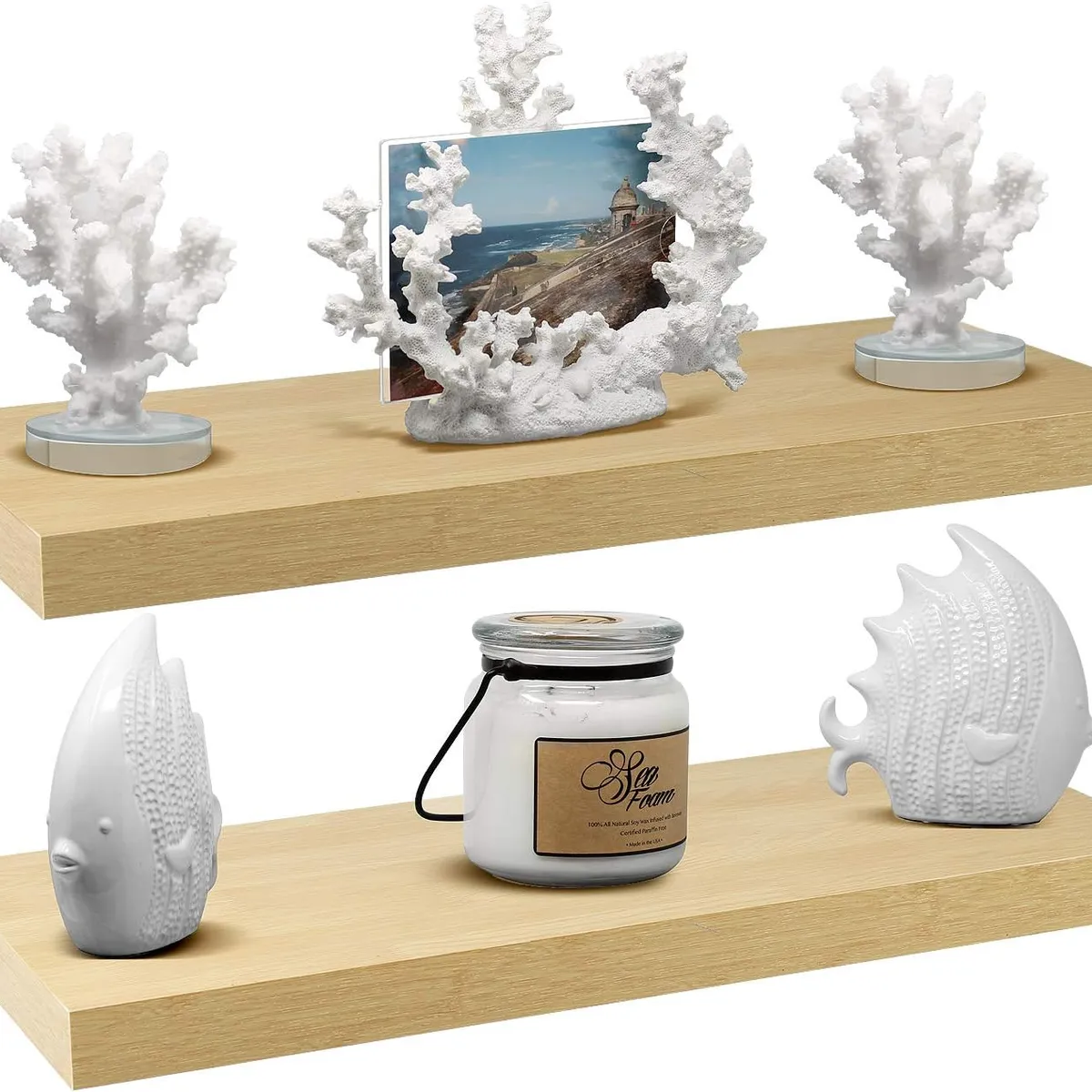 RAGNAR - Repisas Flotantes De Madera Mdf Premium Kit X2 60cm Premium