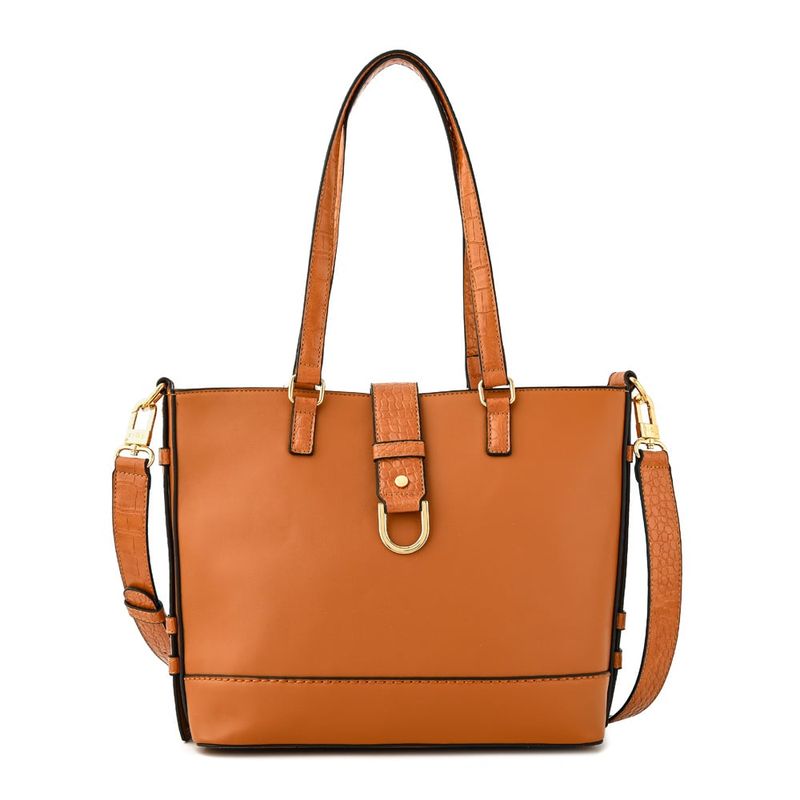 ZIOL - Cartera dos asas tres divisiones mediana federica camel