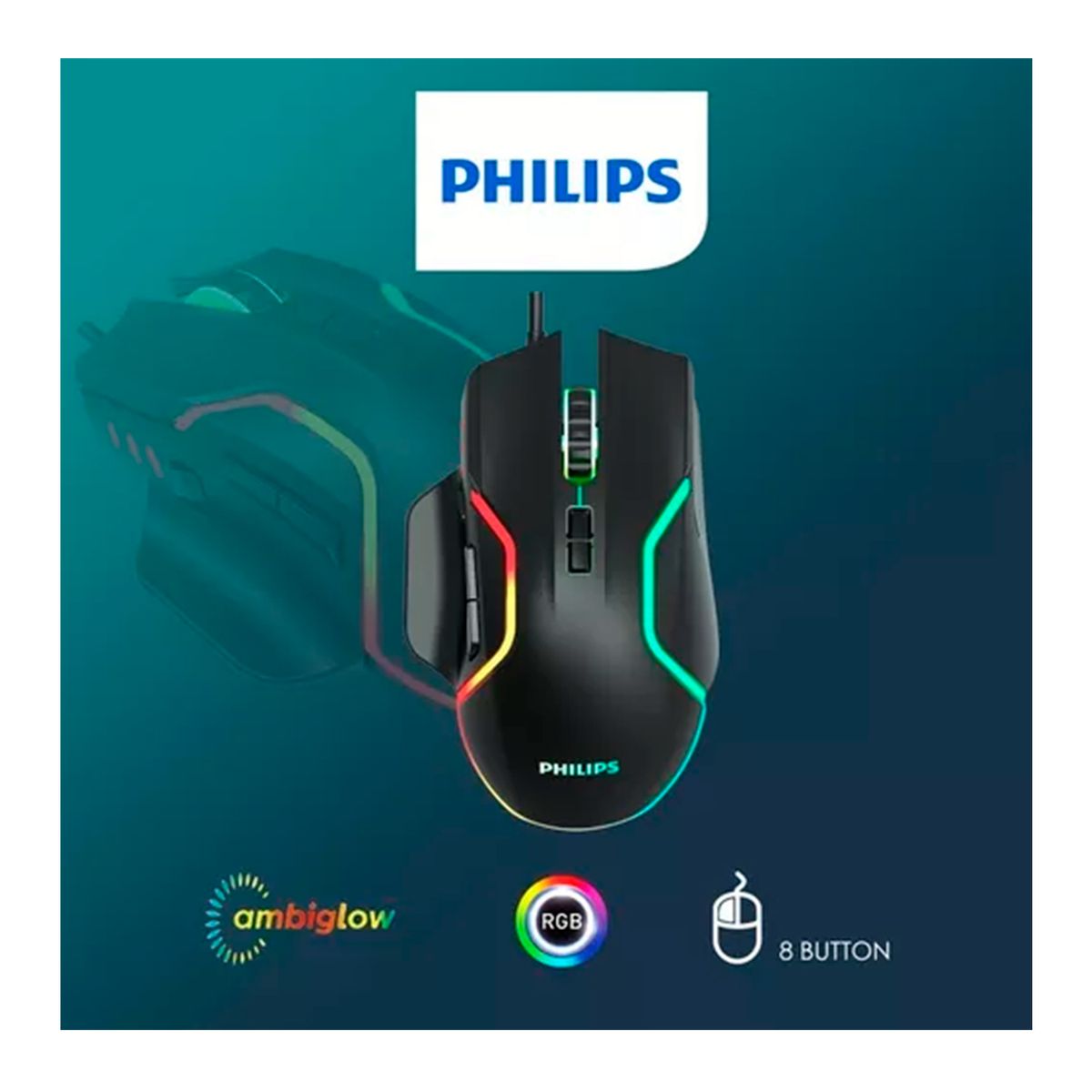 GENERICO - Mouse de juego Philips SPK9525 negro