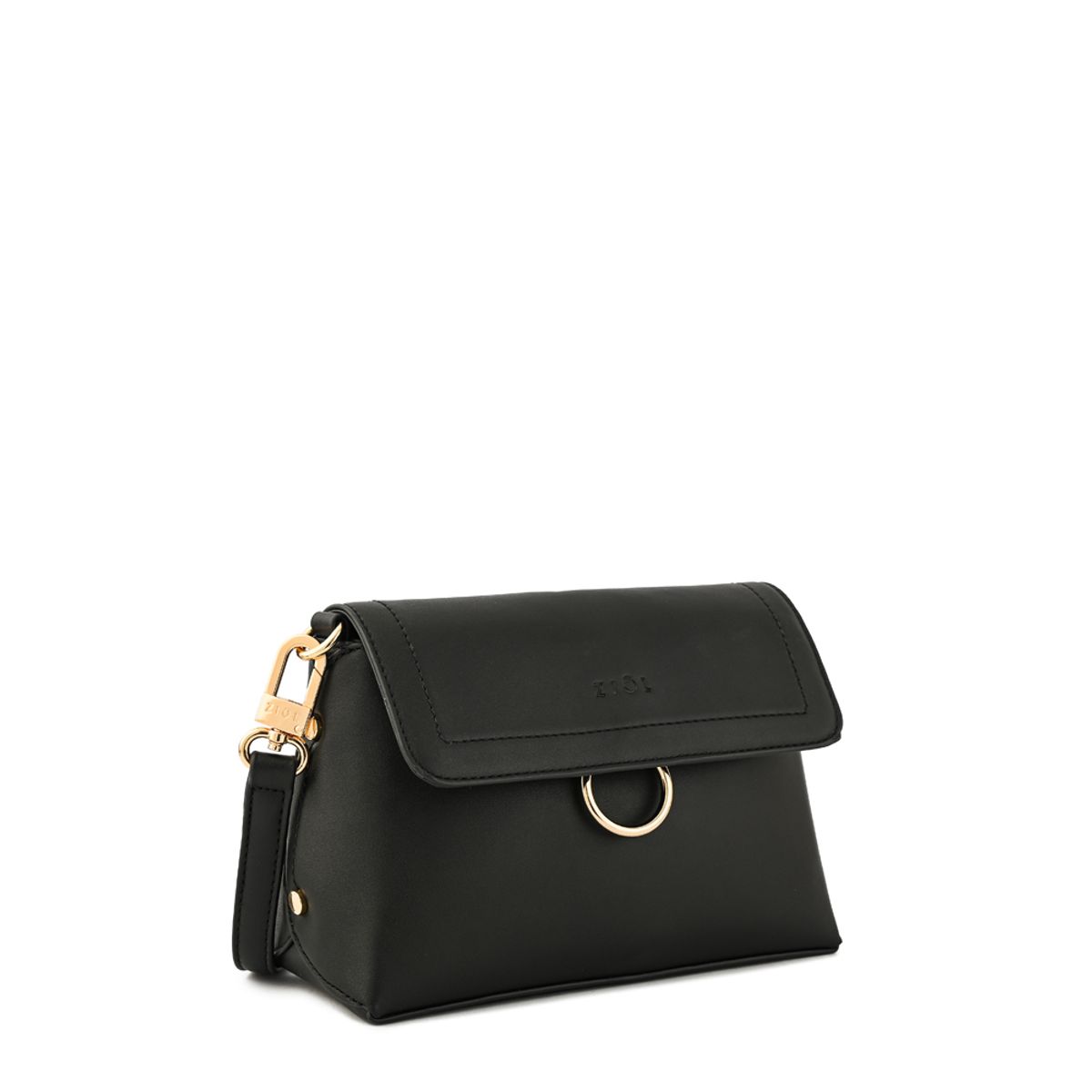 ZIOL - Cartera bandolera con tapa griselda pequeña negro