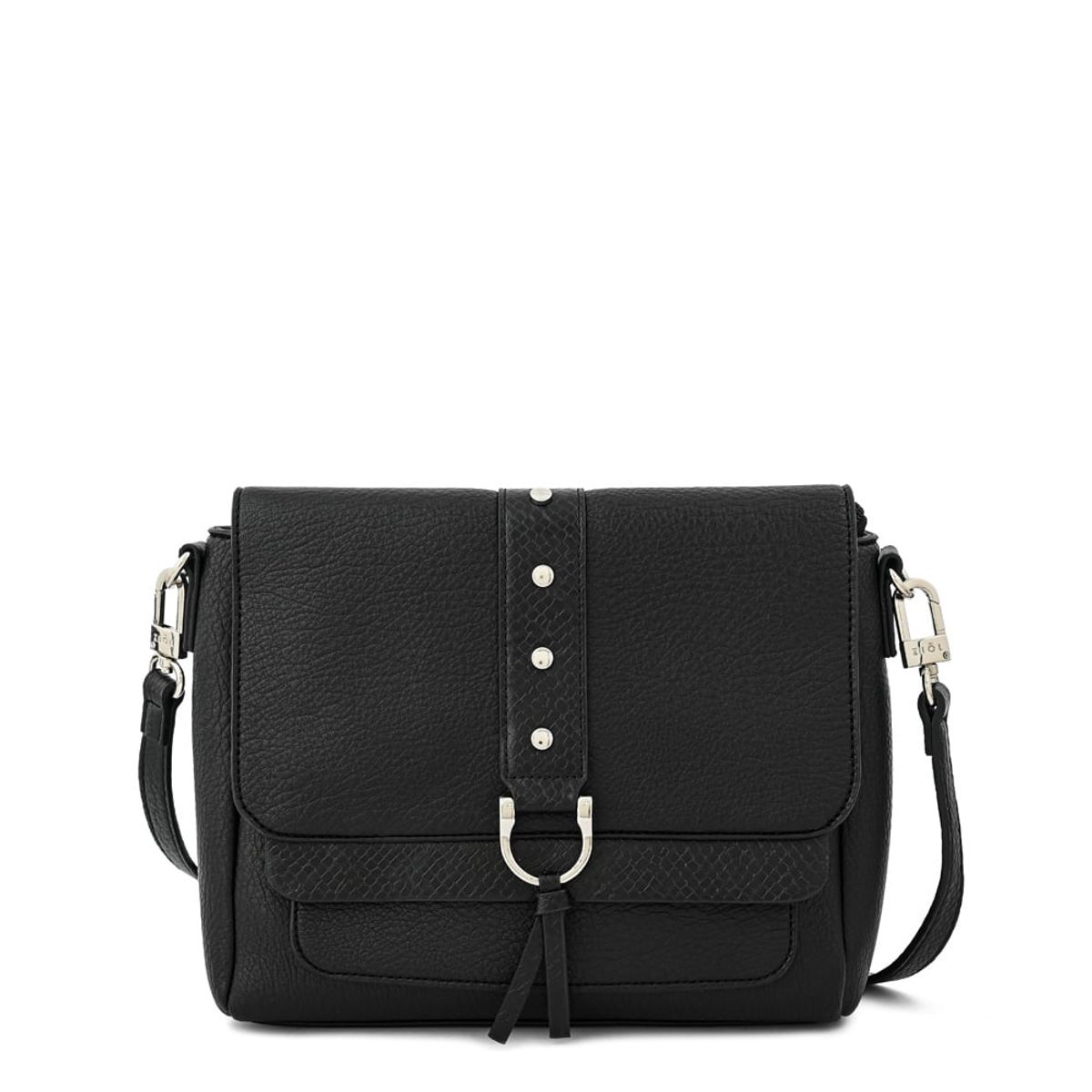 ZIOL - Cartera bandolera con tapa althea pequeña negro especial