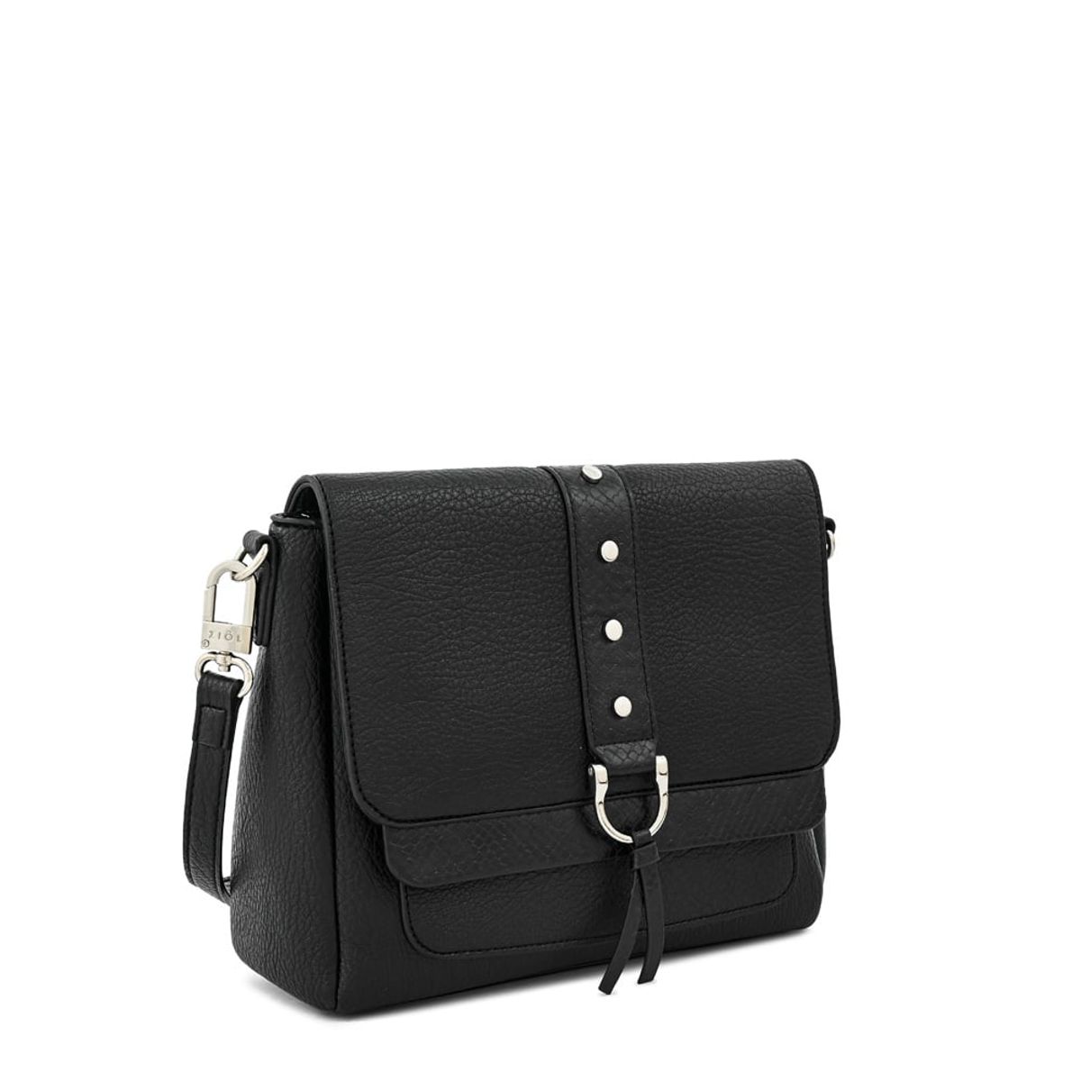 ZIOL - Cartera bandolera con tapa althea pequeña negro especial