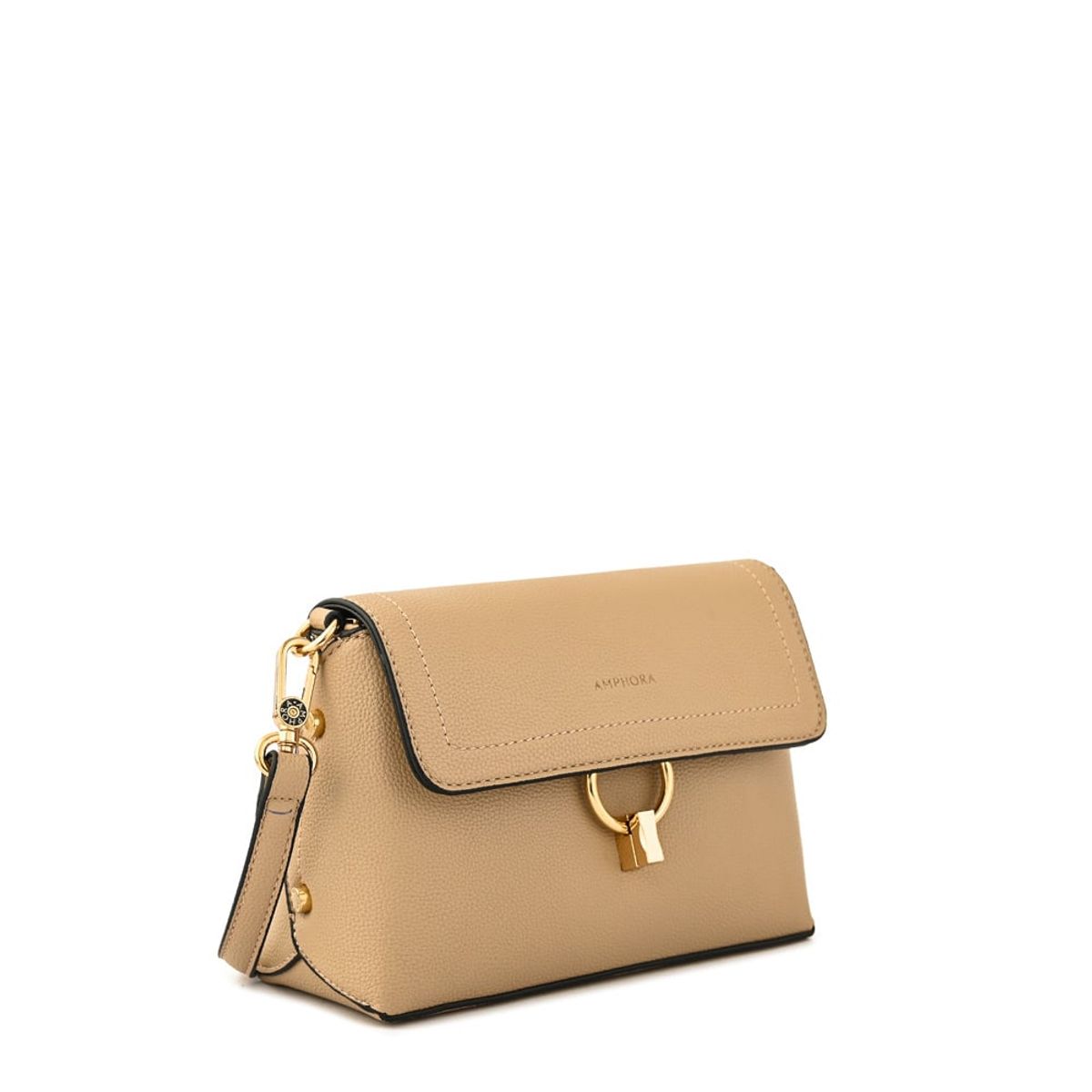 ZIOL - Cartera bandolera con tapa pequeña griselda beige