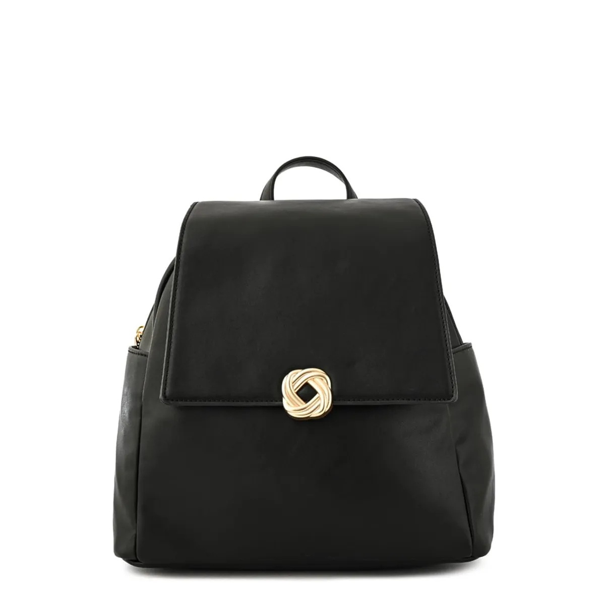 ZIOL - Mochila con tapa agata mediana negro