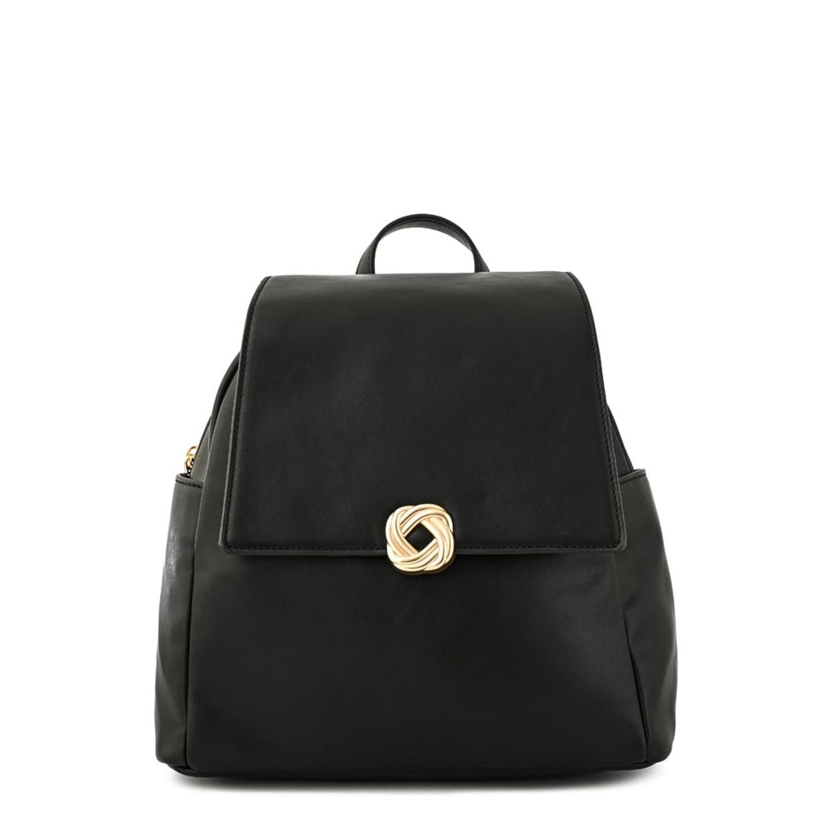 ZIOL - Mochila con tapa agata mediana negro