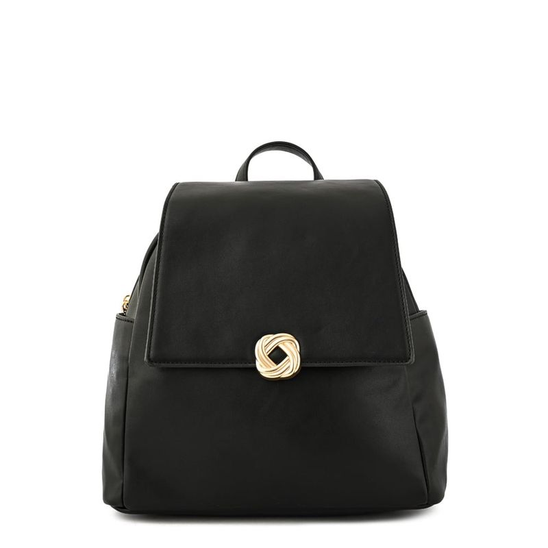 ZIOL - Mochila con tapa mediana agata negro