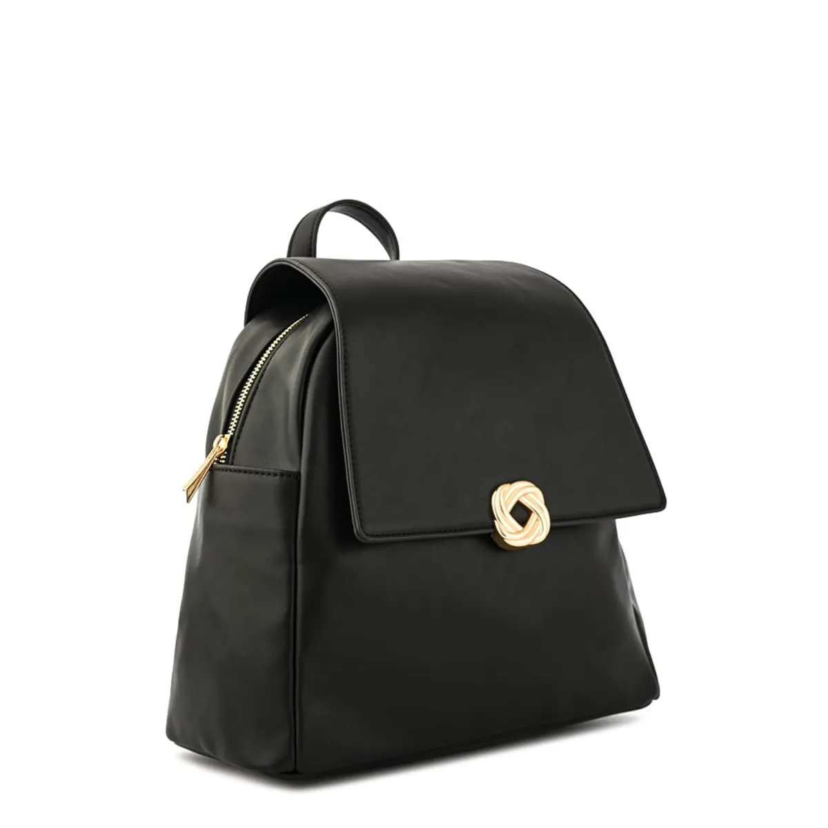 ZIOL - Mochila con tapa agata mediana negro