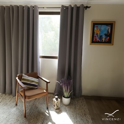 Imagen 2 del producto Pack Cortina de Tela Blackout 140x220 Gris