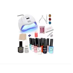 GENERICO - Kit Esmaltes Permanente 5 Unid + Lampara Led Uv