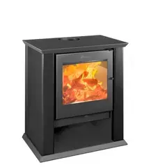 AMESTI - Calefactor a leña Classic 500 Negro satinado