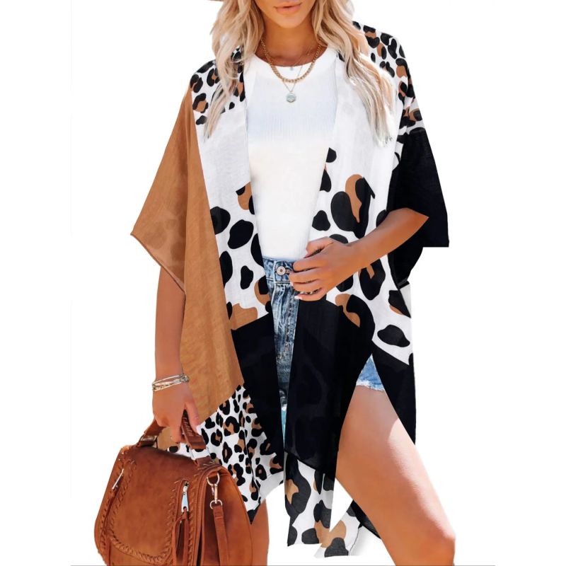 MOSS ROSE - Funda mujer con estampado de leopardo Earp ropa de playa