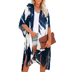 MOSS ROSE - Cover Up Ropa de playa con estampado geométrico para mujer