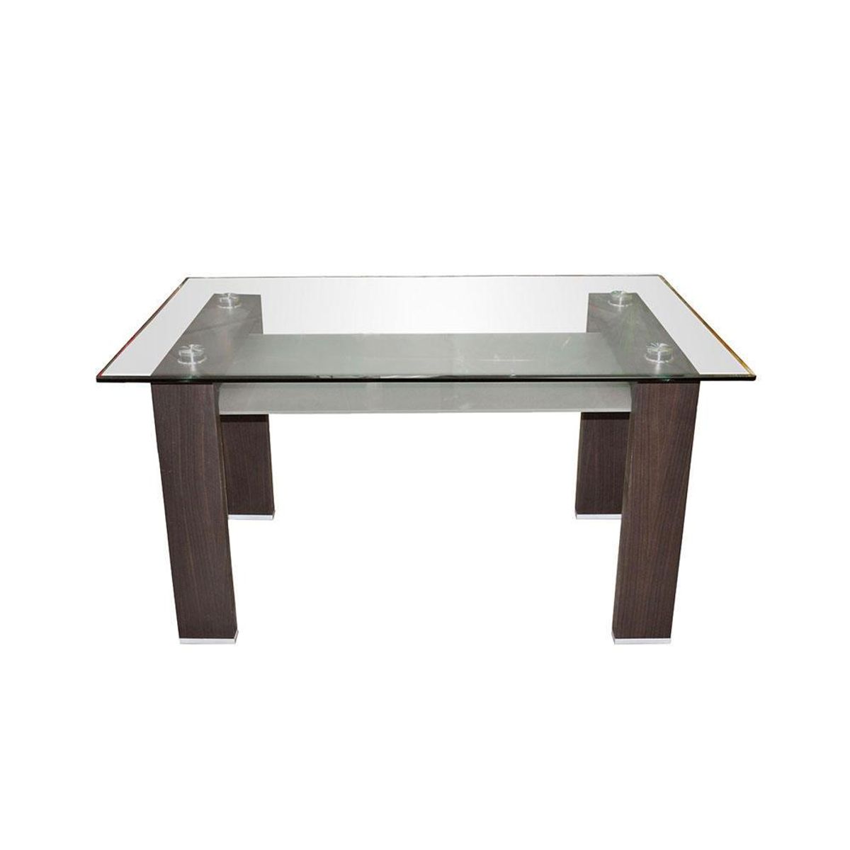 SPAZZIO - Escritorio Prisma nogal 115 cm + 1 silla Royal café