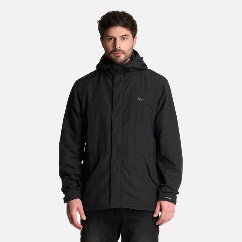 LIPPI - Chaqueta Hombre CityMe WindBreaker Hoody Jacket Negro Lippi
