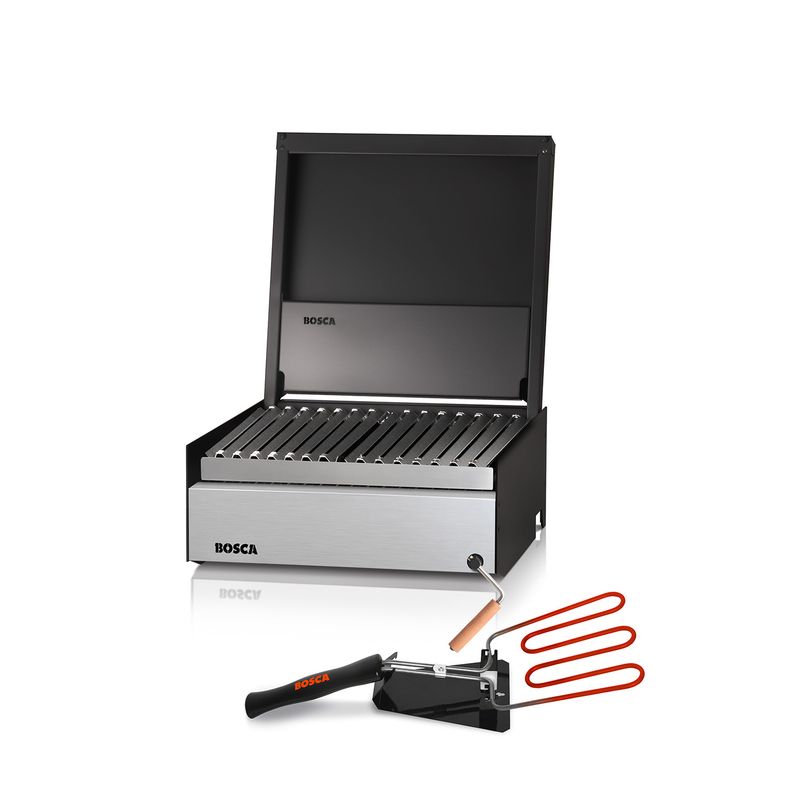 BOSCA - Pack Parrilla a Carbon Bosca Block 500 + Encendedor Electrico