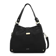 ZIOL - Cartera dos asas tres divisiones mediana alida negro