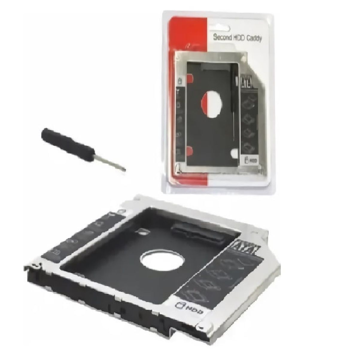 GENERICO - Adaptador Disco 2.5 A Bahía Cd Notebook 9.5Mm