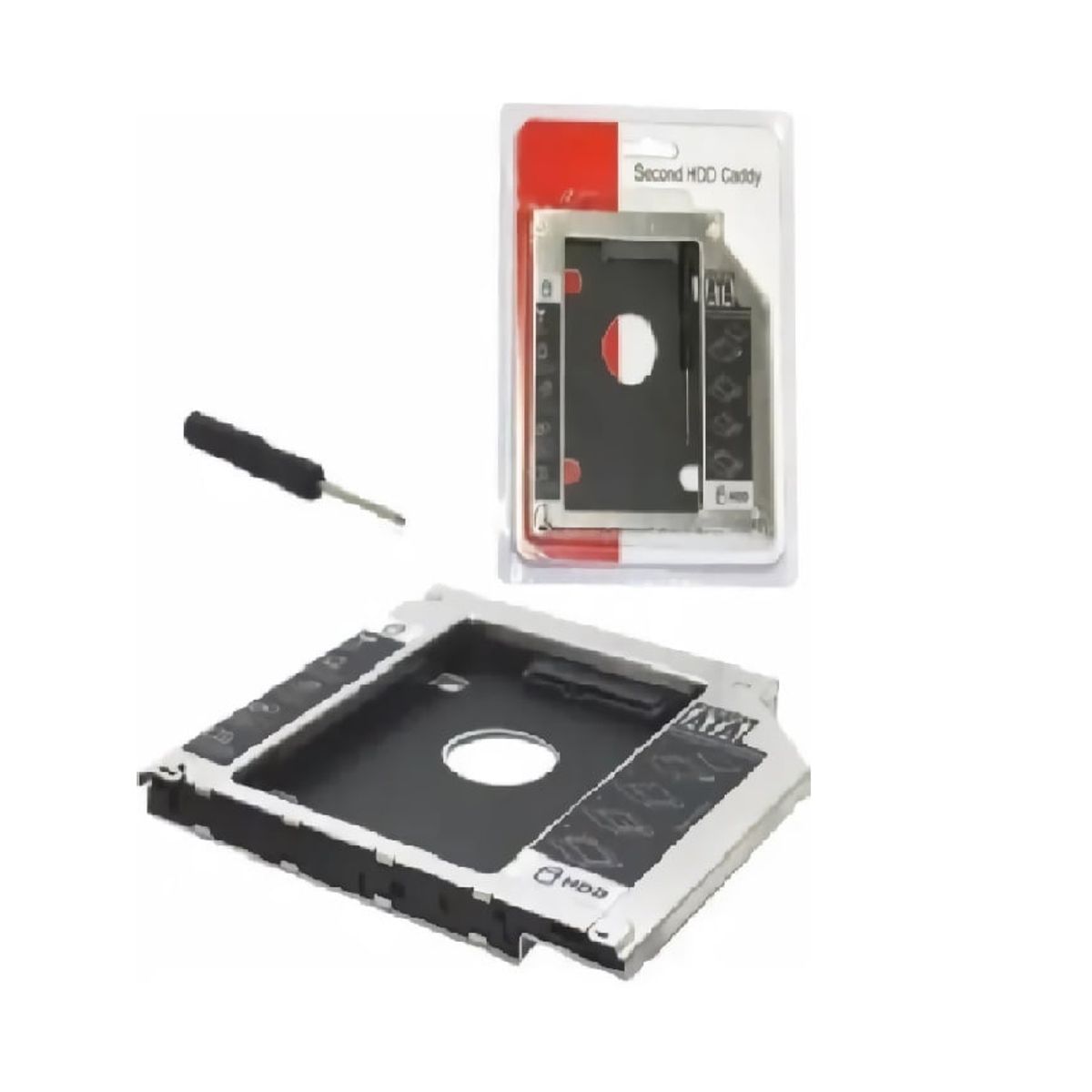 GENERICO - Adaptador Disco 2.5 A Bahía Cd Notebook 9.5Mm