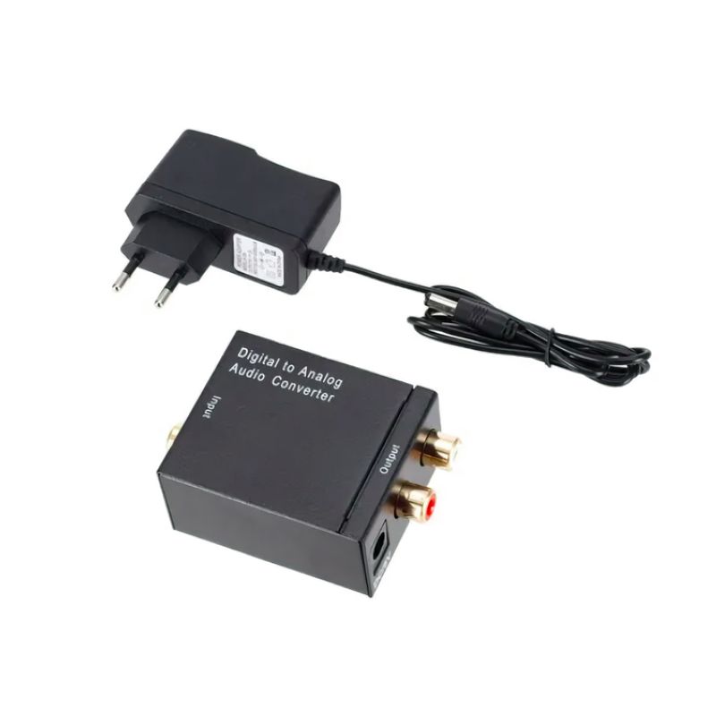 GENERICO - Adapatdor Optico a RCA Con Caja Metalica