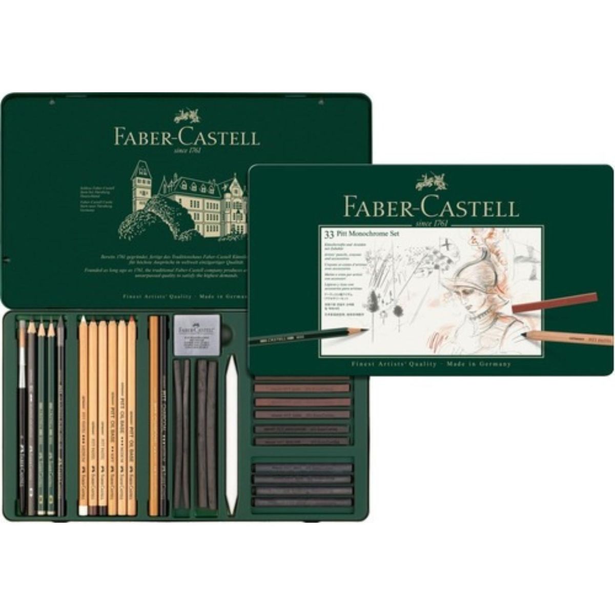 FABER-CASTELL - Lápiz Grafito Pitt Monochrome Faber-Castell x33 uds.