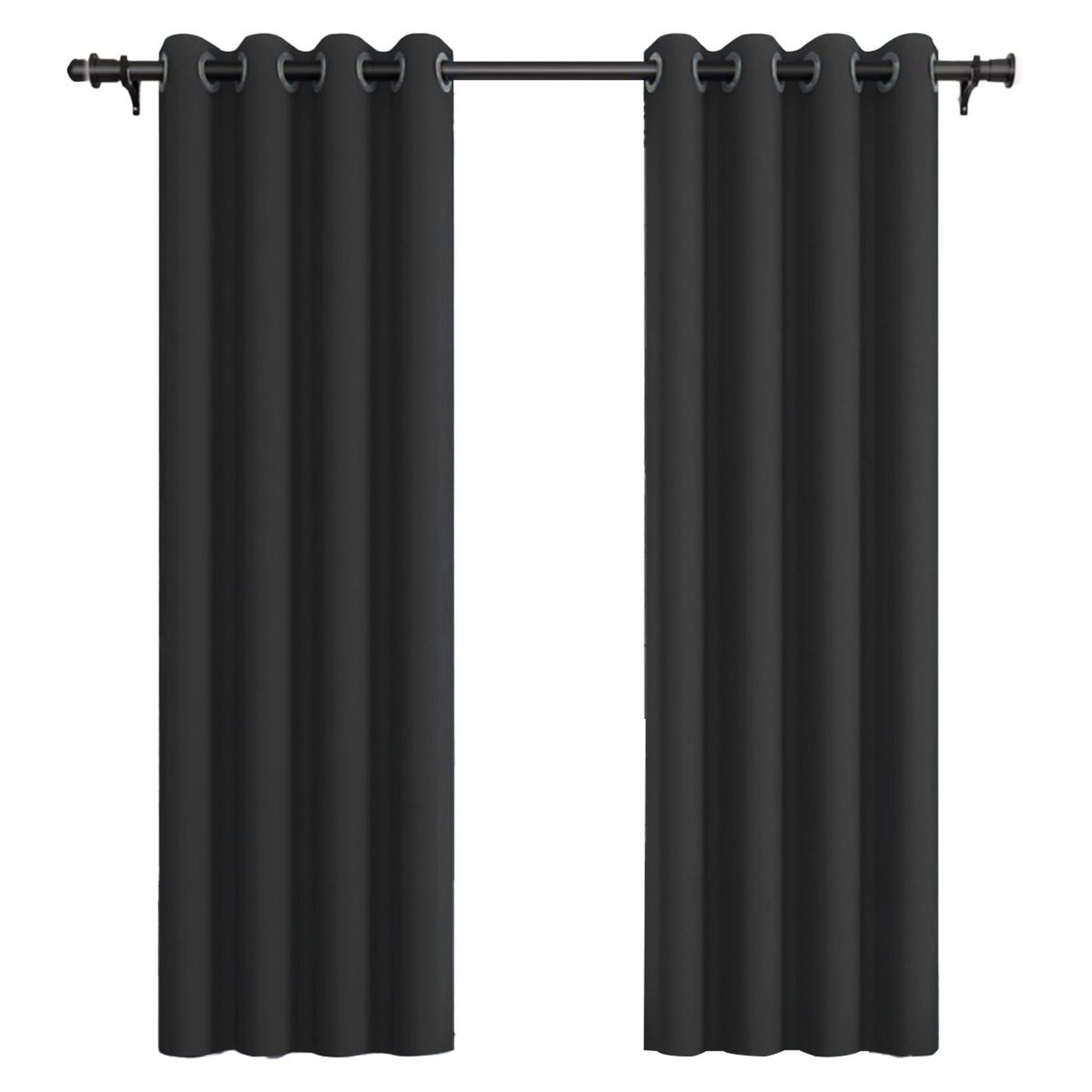VINCENZI - Pack Cortina de Tela Blackout Vincenzi 140x220 Gris Grafito