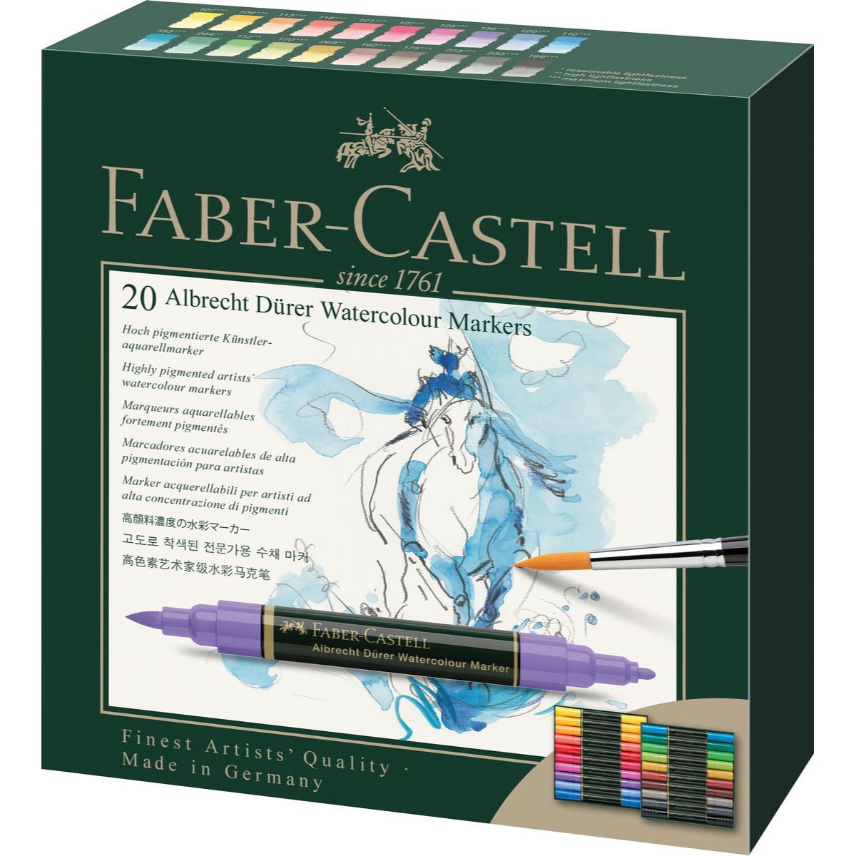 FABER-CASTELL - Marcadores Acuarelables A.Dürer Faber-Castell x20 Colores