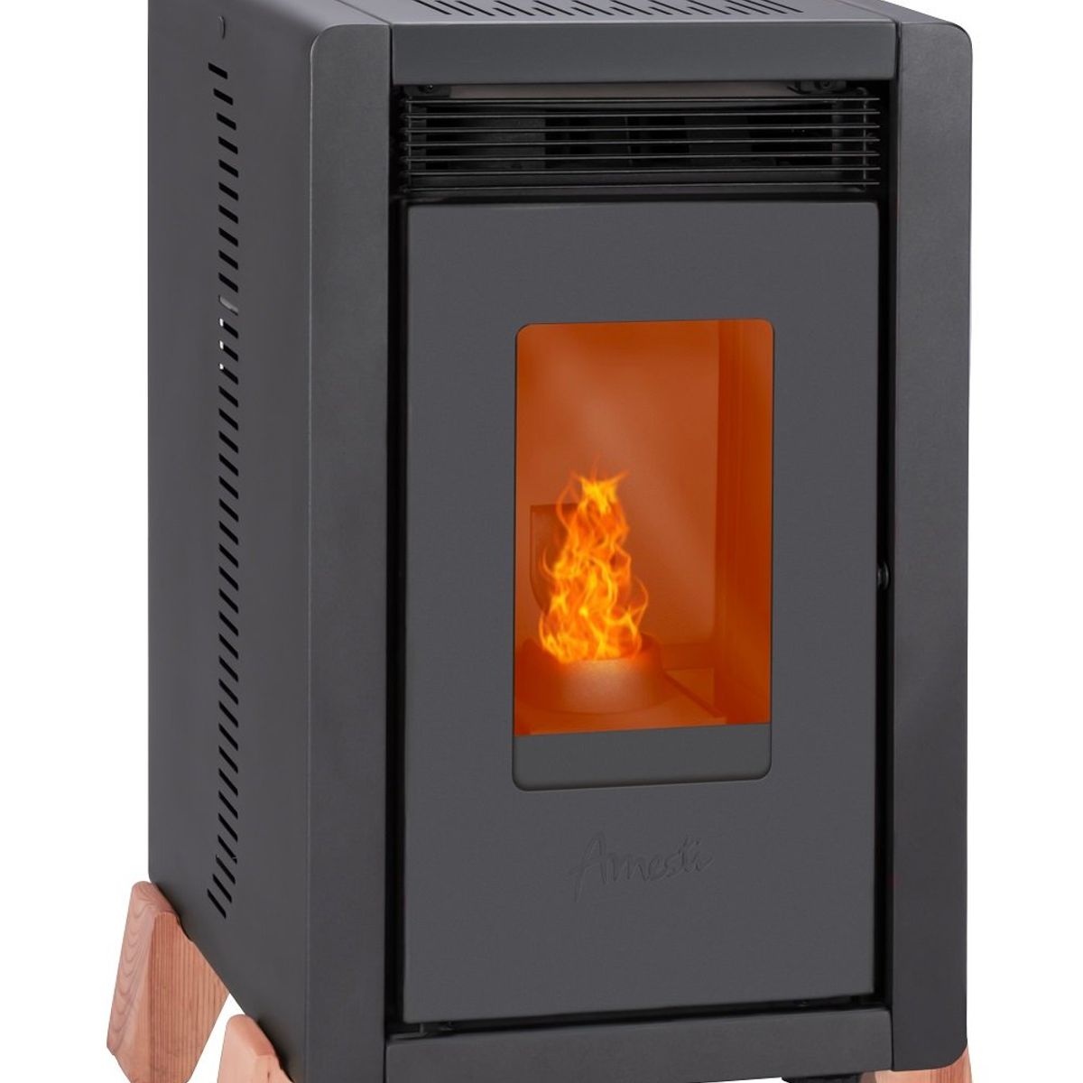 AMESTI - Estufa a pellet Bambu 6000 Negro Amesti…