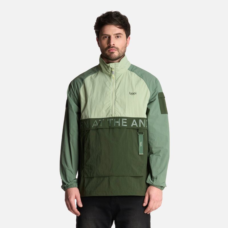 LIPPI - Chaqueta Hombre WindCity WindBreaker 1/4 Zip Jacket Jade Lippi