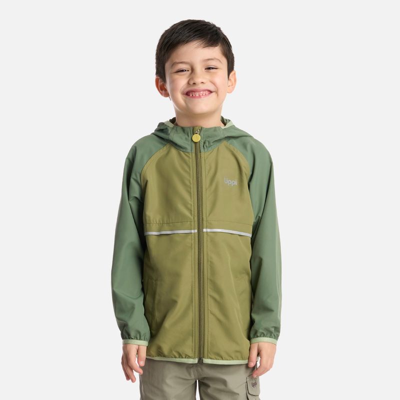 LIPPI - Chaqueta Niño Nightfall WindBreaker Hoody Jacket Verde Lippi.-