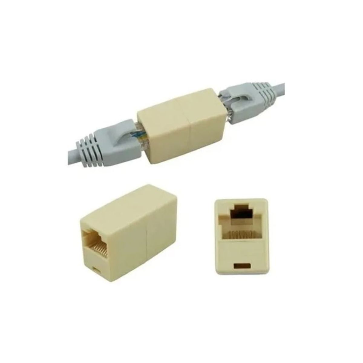 GENERICO - Adaptador Lan Rj45 Hembra Hembra Extension Cables Red