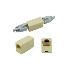 GENERICO - Adaptador Lan Rj45 Hembra Hembra Extension Cables Red