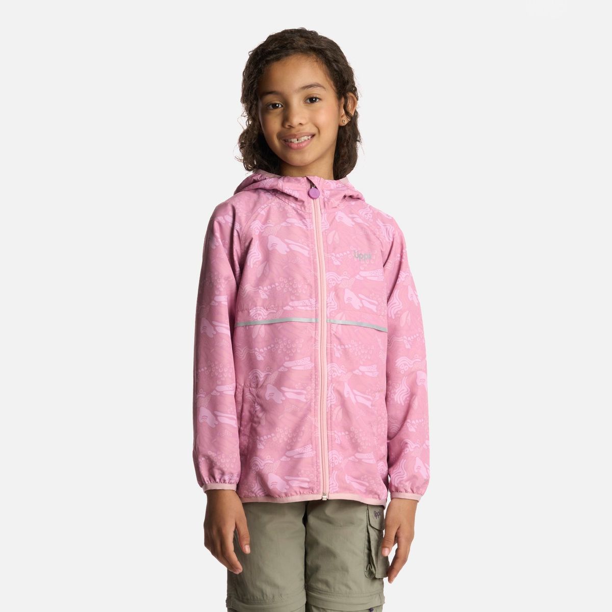 LIPPI - Chaqueta Niña Nightfall WindBreaker Hoody Jacket Print Rosado Lippi