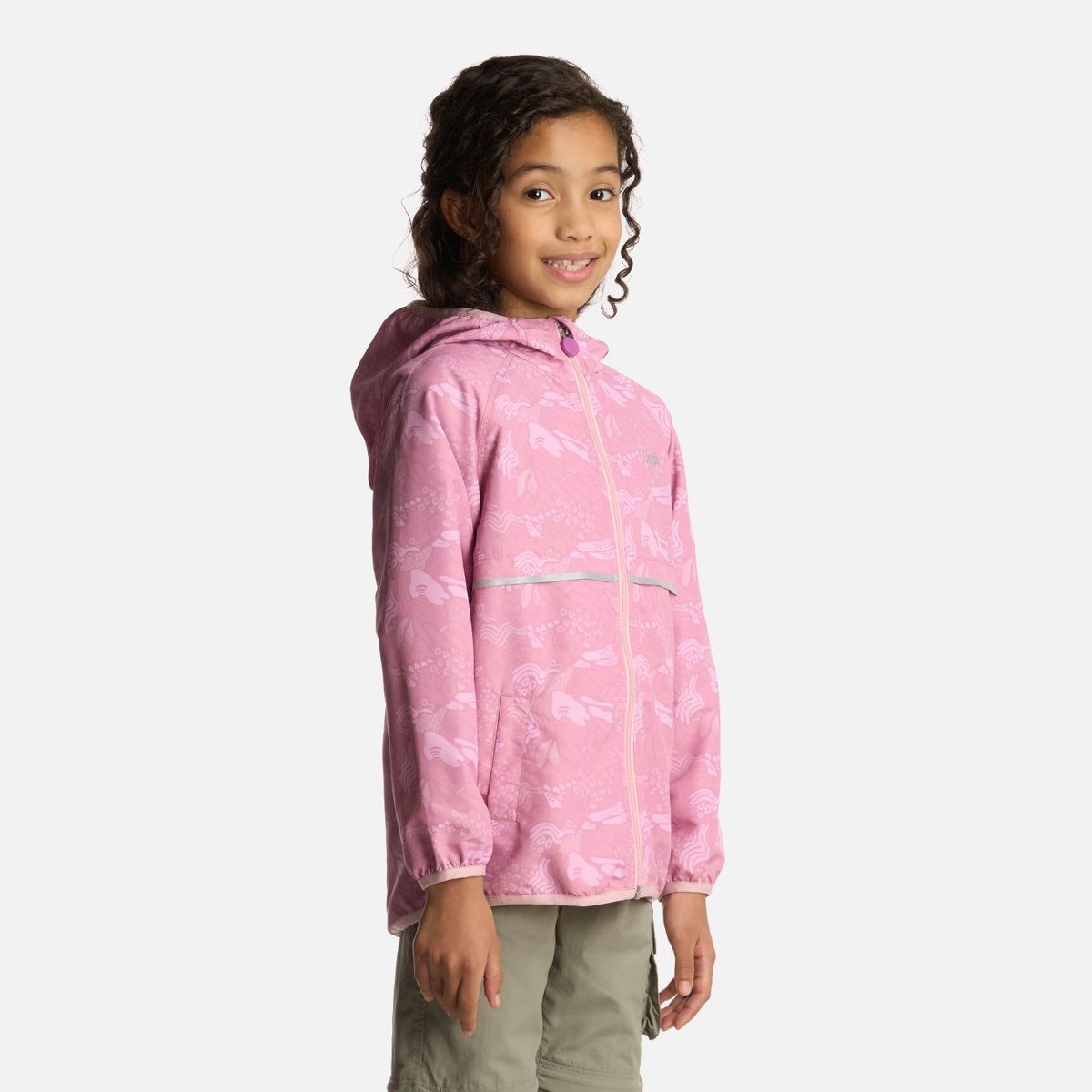 LIPPI - Chaqueta Niña Nightfall WindBreaker Hoody Jacket Print Rosado Lippi