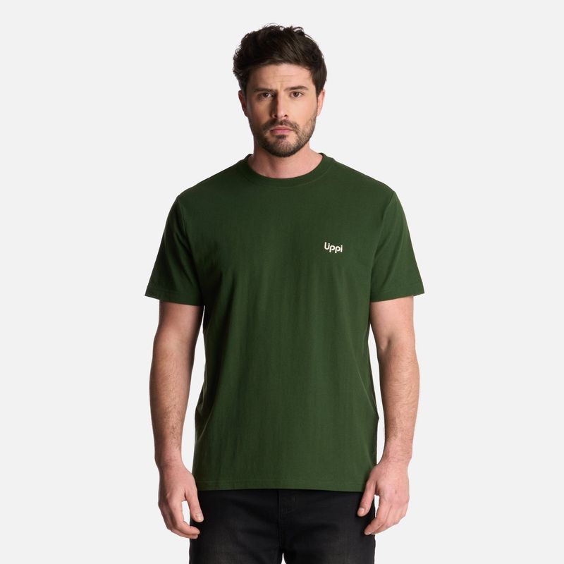 LIPPI - Polera Hombre Andes Mountain T-Shirt Verde Militar Lippi