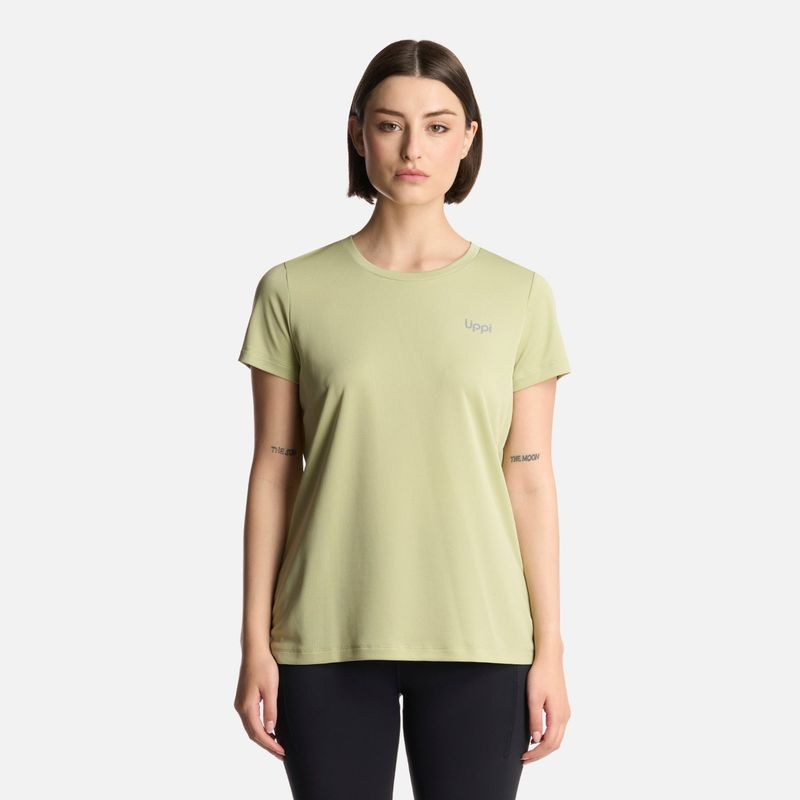 LIPPI - Polera Mujer Core Q-Dry T-Shirt Verde Claro Lippi