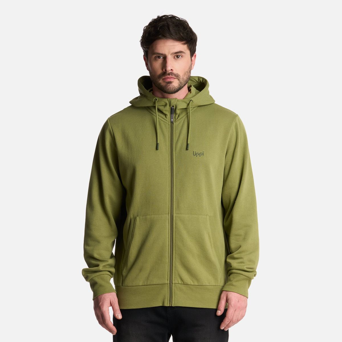 LIPPI - Polerón Hombre Ulmo Full Zip Hoody Sweatshirt Verde Lippi