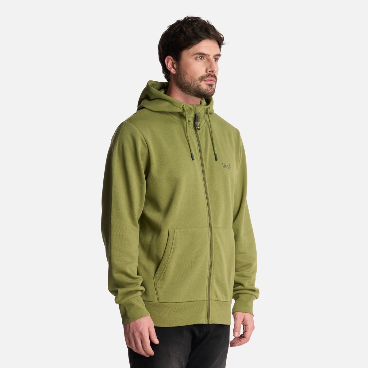 LIPPI - Polerón Hombre Ulmo Full Zip Hoody Sweatshirt Verde Lippi