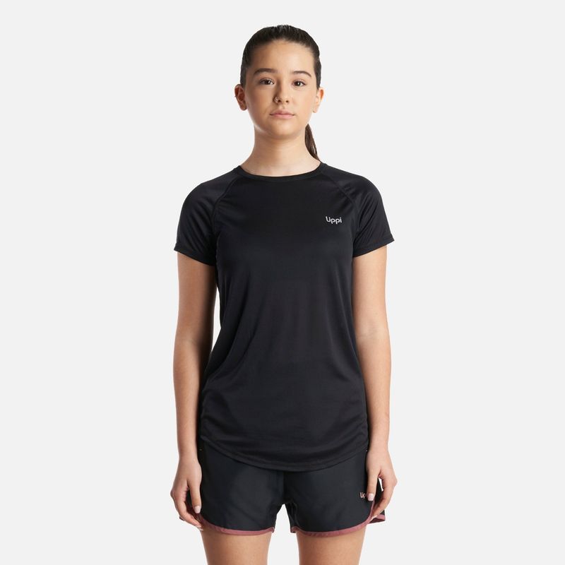LIPPI - Polera Teen Girl Core Q-Dry T-Shirt Negro Lippi