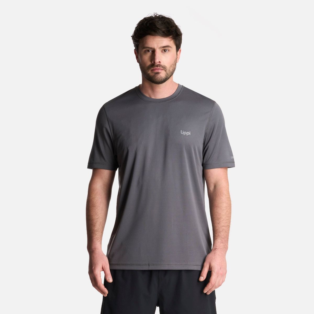 LIPPI - Polera Hombre Core Q-Dry T-Shirt Gris Medio Lippi