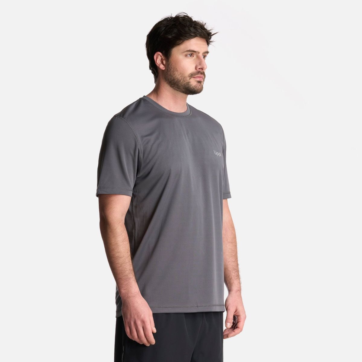 LIPPI - Polera Hombre Core Q-Dry T-Shirt Gris Medio Lippi