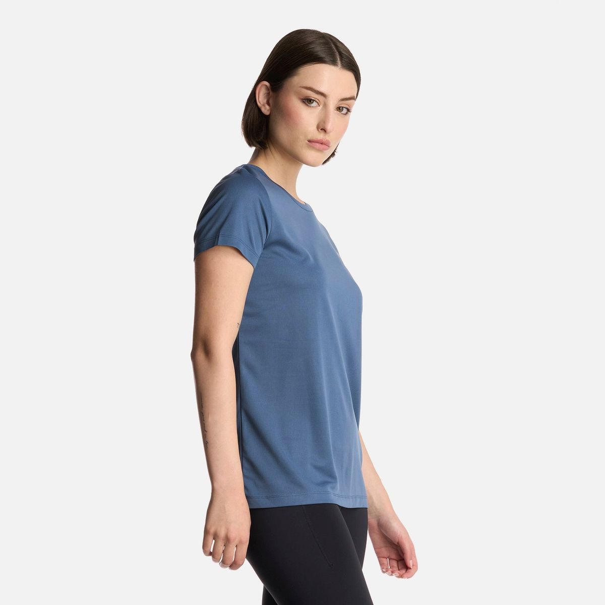 LIPPI - Polera Mujer Core Q-Dry T-Shirt Azul Piedra Lippi