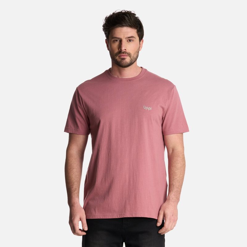 LIPPI - Polera Hombre Logo Lippi Back Print T-Shirt Rosa Oscuro Lippi