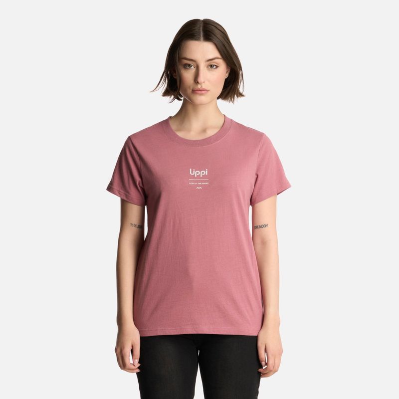 LIPPI - Polera Mujer Ulmo Mid Point T-Shirt Rosa Oscuro Lippi
