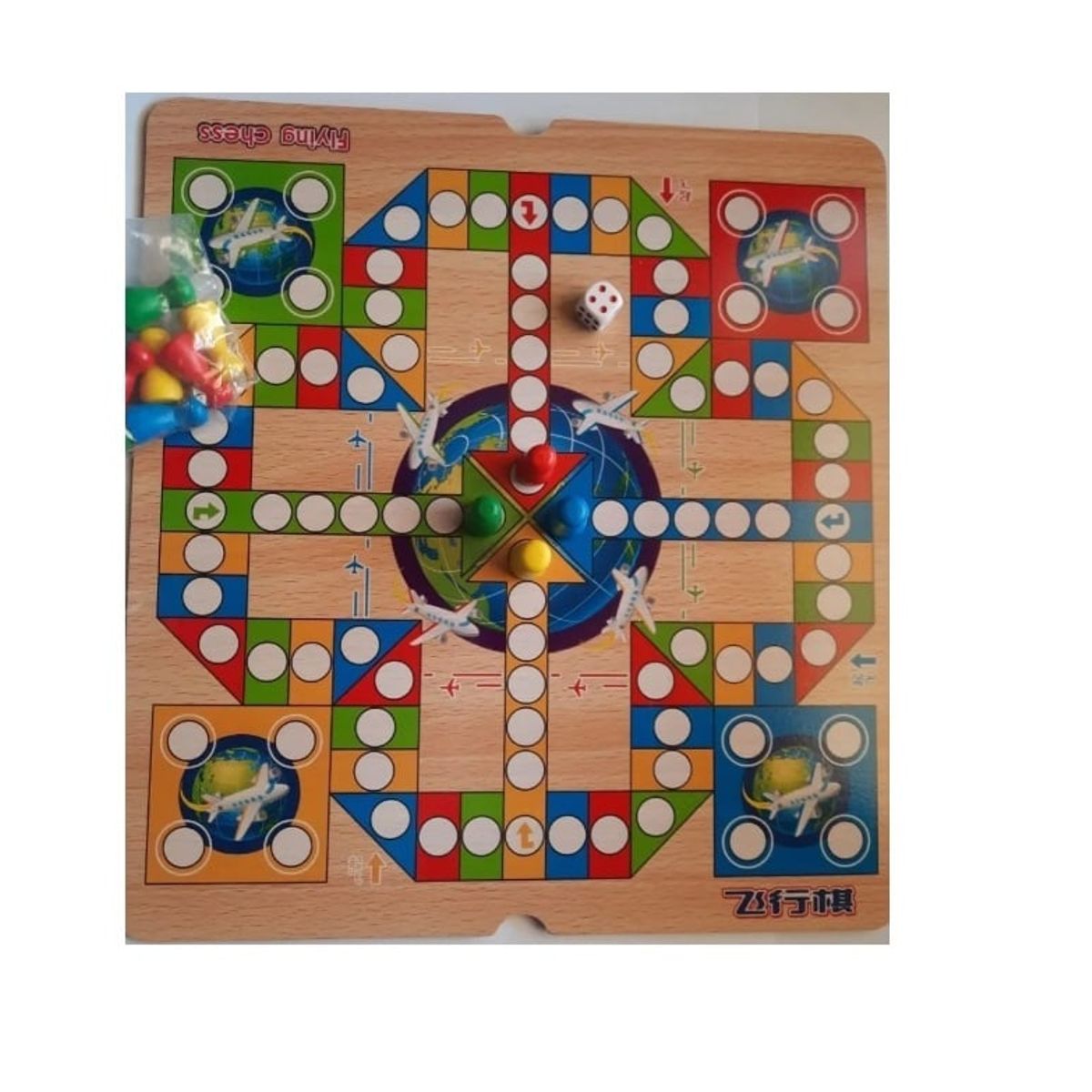 GENERICO - Juego de tablero doble Ludo + Serpientes y Escaleras