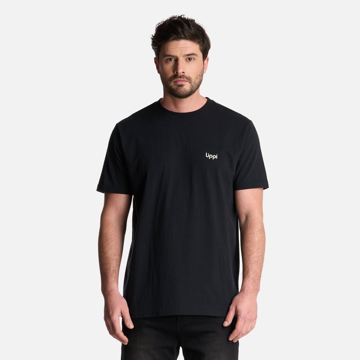 LIPPI - Polera Hombre Climb T-Shirt Negro Lippi
