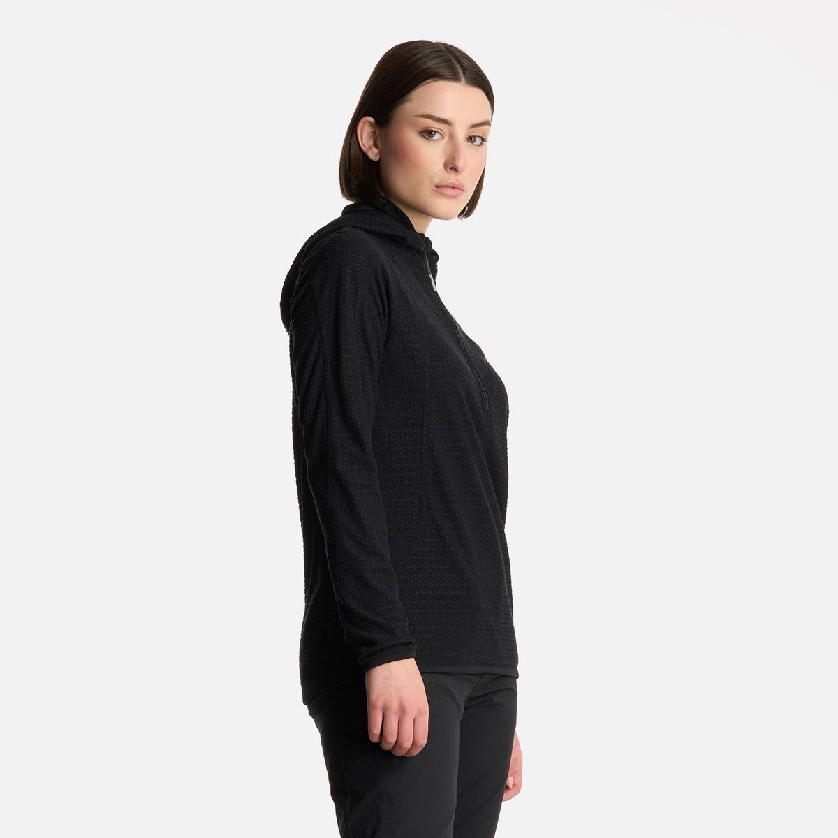 LIPPI - Polerón Mujer Jacaranda Nano-F 14 Zip Hoody Negro Lippi