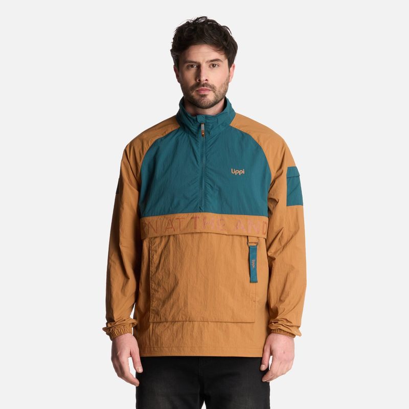 LIPPI - Chaqueta Hombre WindCity WindBreaker 1/4 Zip Jacket Petroleo Lippi