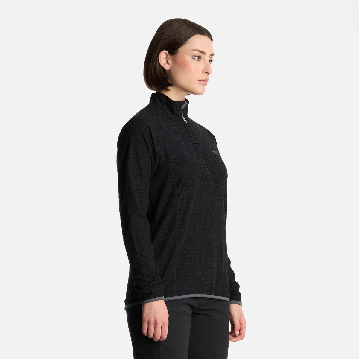 LIPPI - Polerón Mujer Jacaranda Nano-F 14 Zip Negro Lippi.-