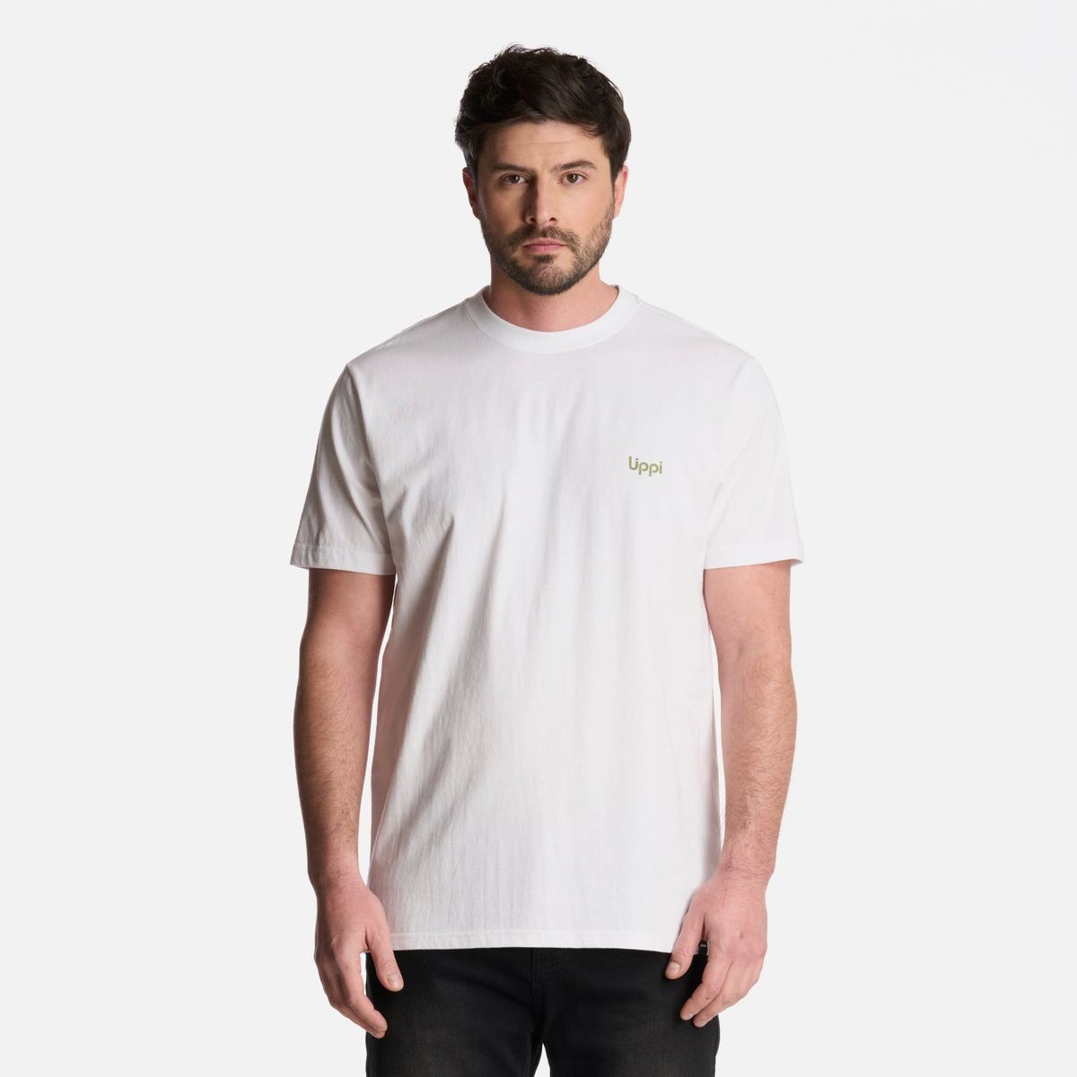 LIPPI - Polera Hombre Explore T-Shirt Blanco Lippi