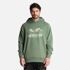 LIPPI - Polerón Hombre Insigne Hoody Sweatshirt Front Print Jade Oscuro